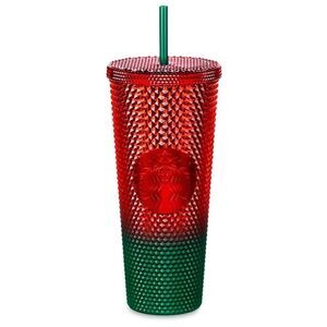 NEW Starbucks Venti Studded Walt Disney World Red Green Christmas Tumbler Cup